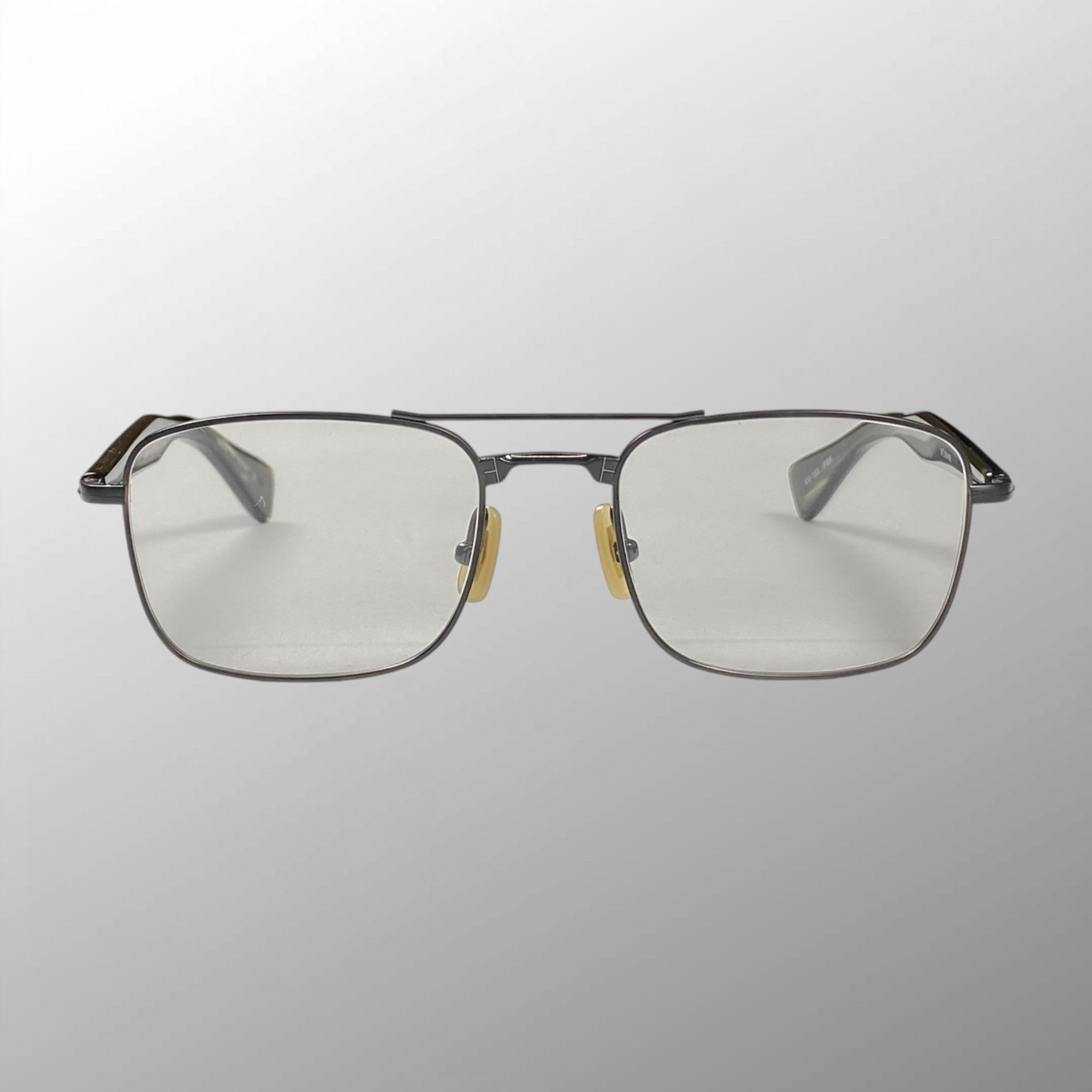 金子眼鏡 VINTAGEライン / 2ブリッジ スクエア ブラック 度なしクリアレンズ 参考定価：42,000+tax