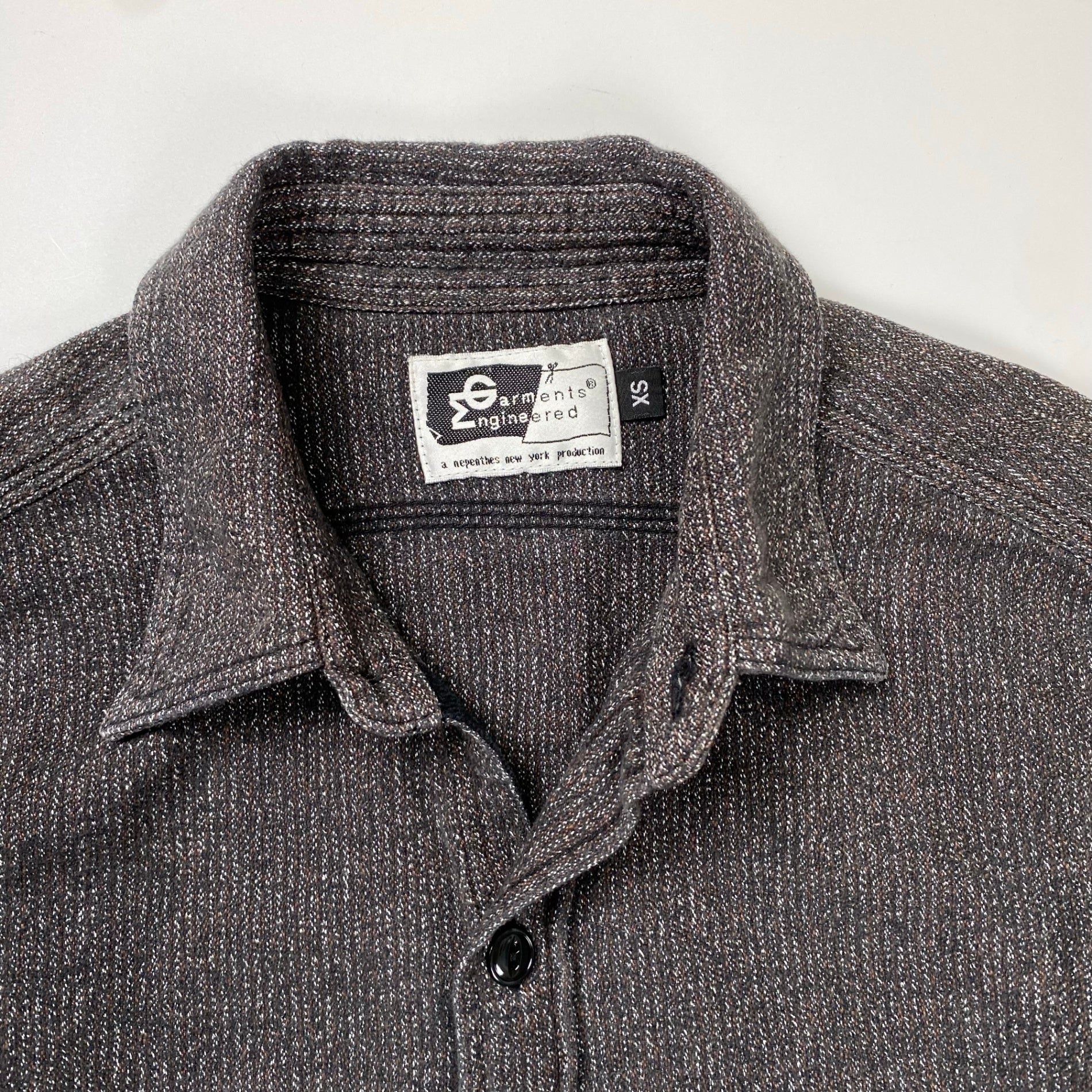 Engineered Garments エンジニアードガーメンツ / ワークシャツ ソルトアンドペッパーライク 山ポケ ガチャポケ ストームカフス SIZE:XS