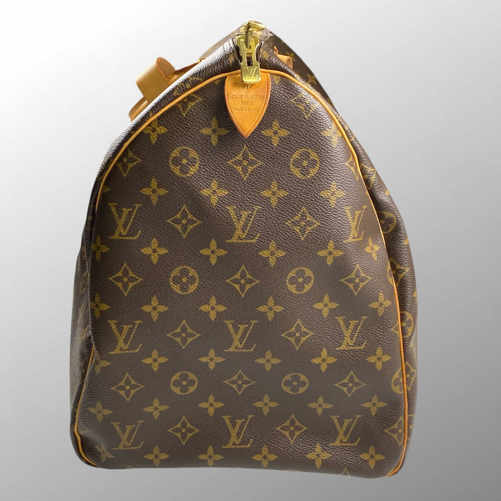 【鑑定済・美品】 LOUIS VUITTON ルイ ヴィトン / キーポル55 M41424 ボストンバッグ モノグラムキャンバス ブラウン 茶