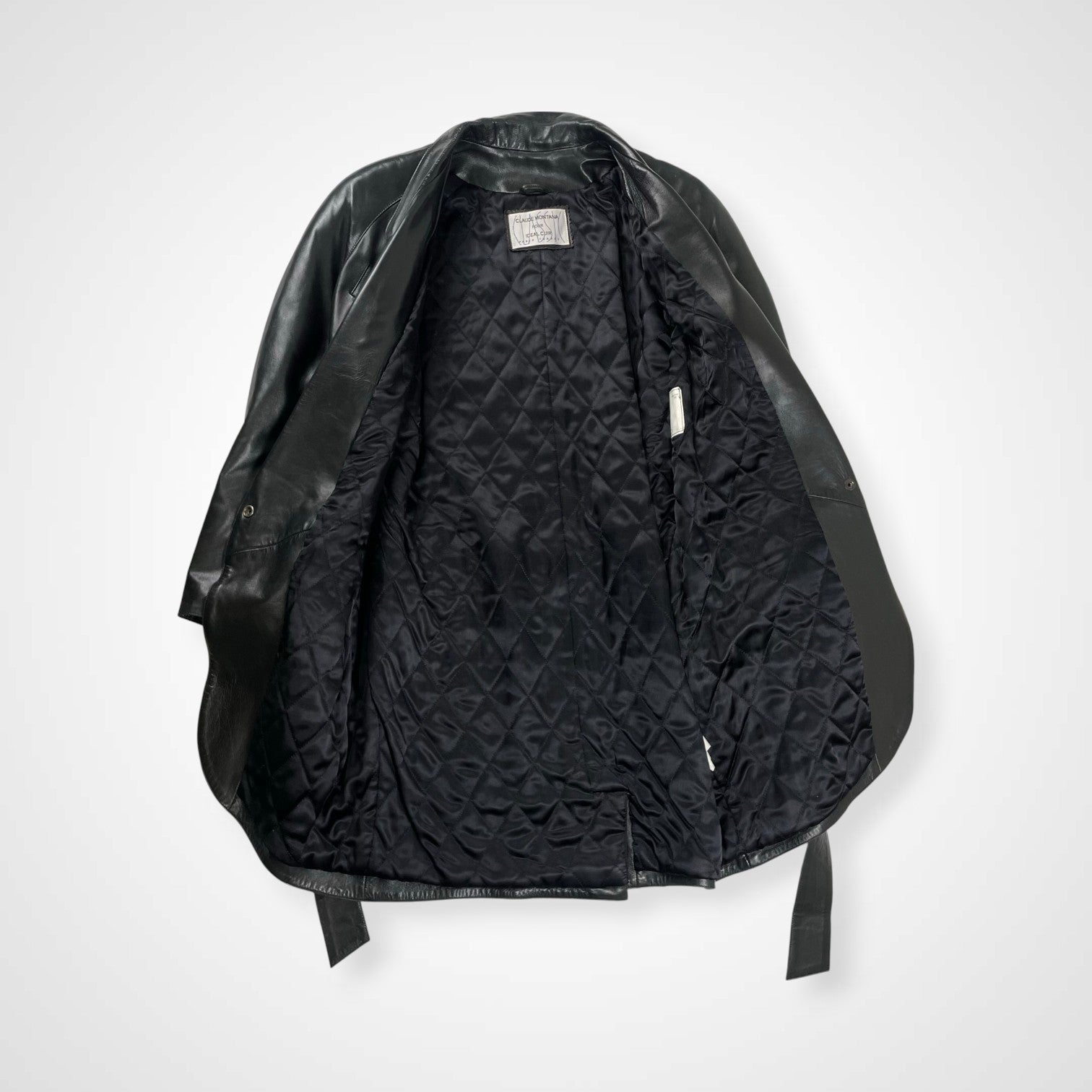 CLAUDE MONTANA クロードモンタナ / アーカイブレザーコート ブラック SIZE:36