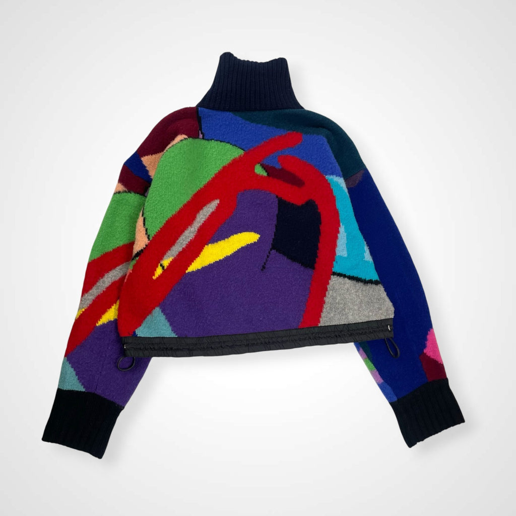 sacai × KAWS サカイ カウズ / Jacquard Knit Pullover タートルネックニット 参考定価：90,000+tax SIZE:3