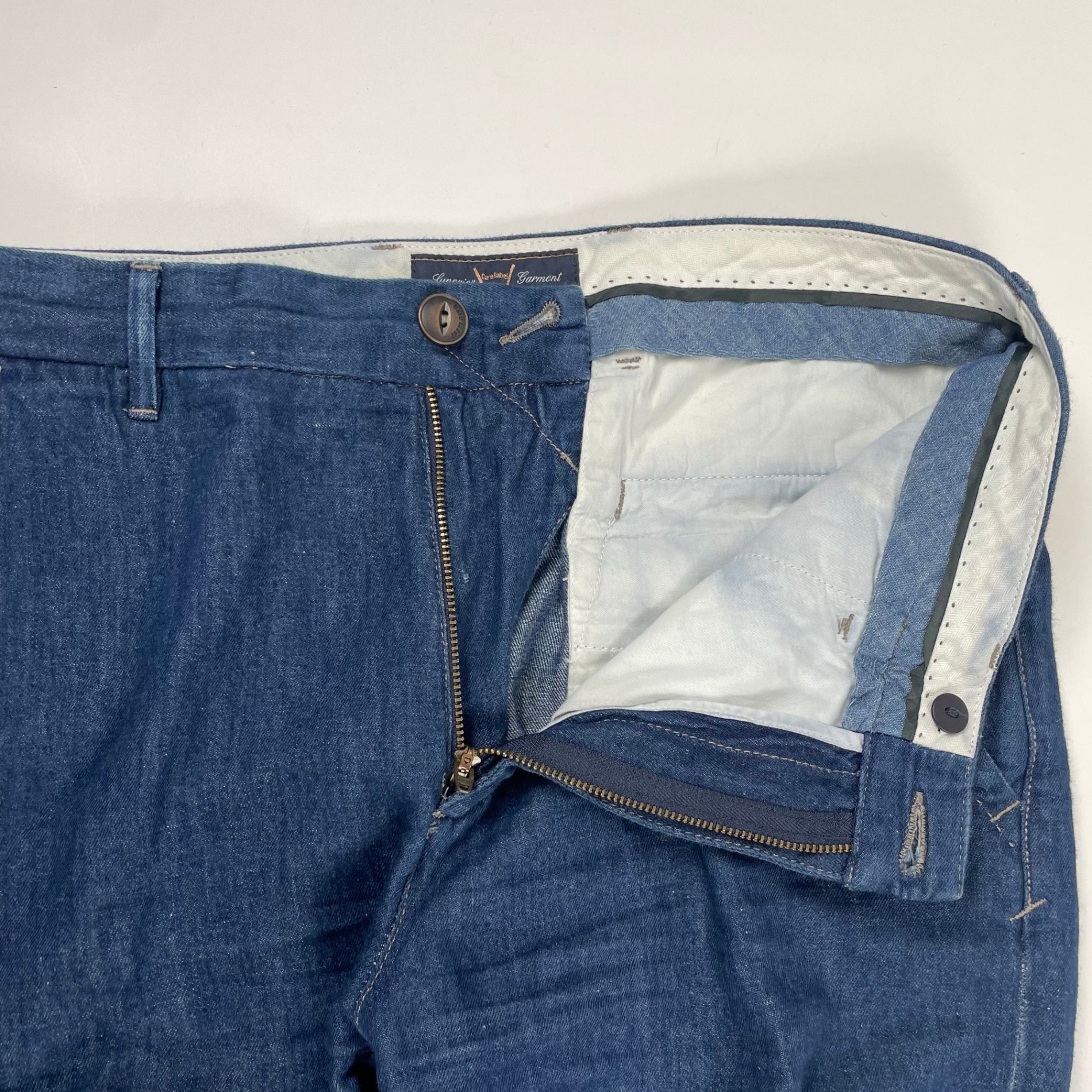 CARE LABEL ケアレーベル / コットンリネンデニムパンツ 参考定価：48,000程度 イタリア製 SIZE:31