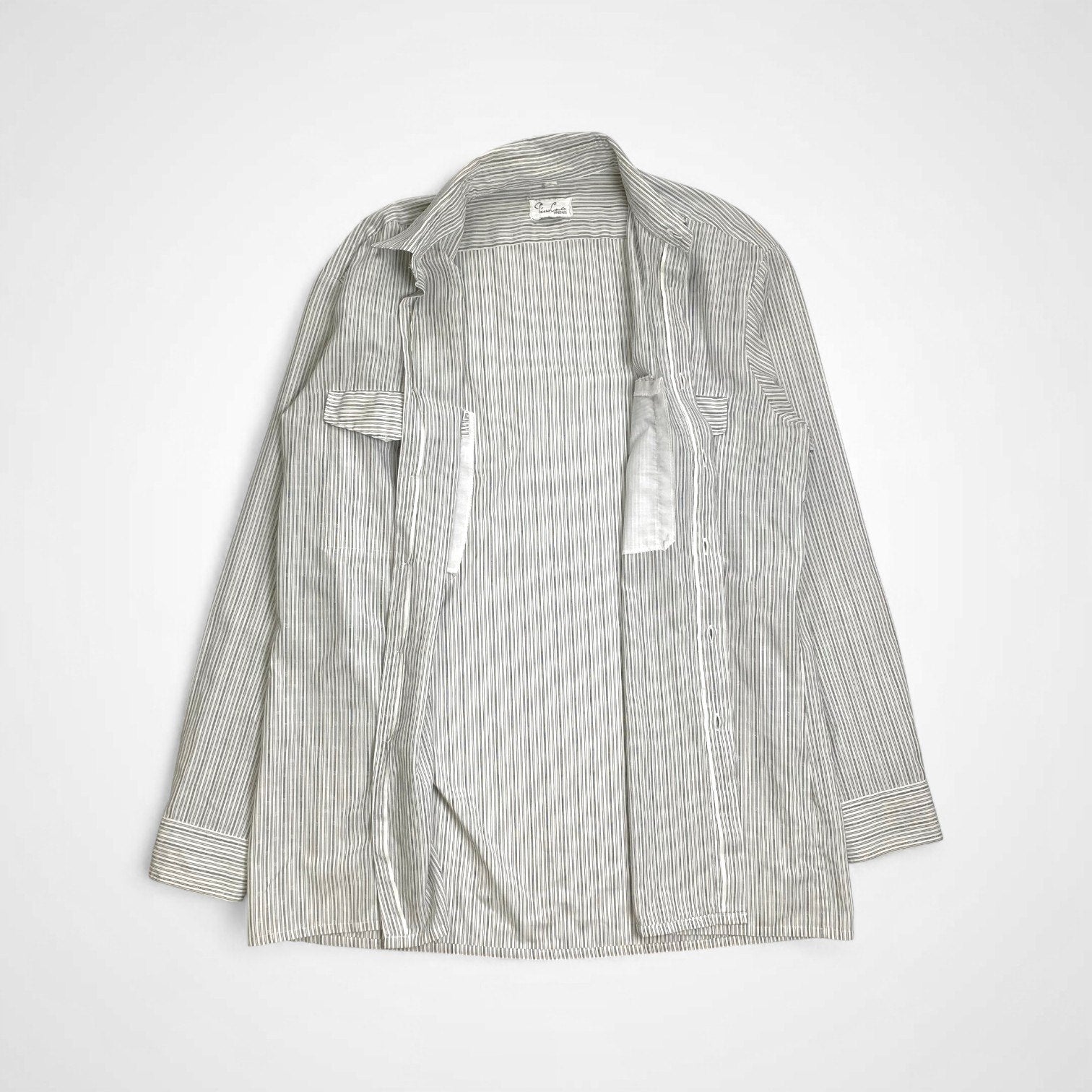 EURO VINTAGE ユーロヴィンテージ / ユーロ ヴィンテージシャツ ホワイト×ライトグレー SIZE:39