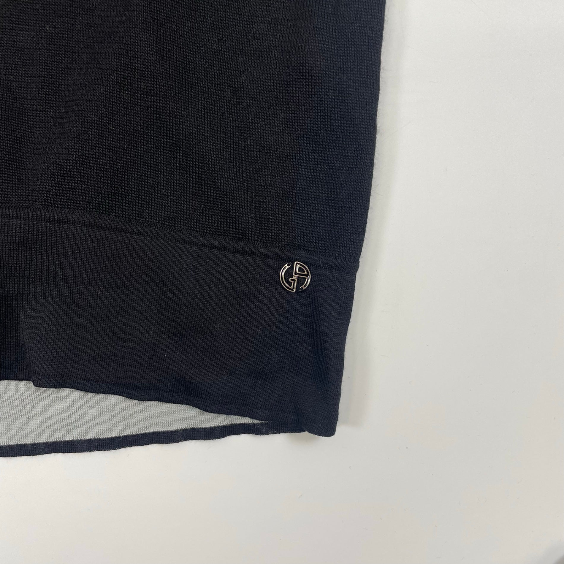 GIORGIO ARMANI ジョルジオ アルマーニ / シルクカシミヤノースリーブニット タグ付 参考定価：150,000程度 SIZE:42