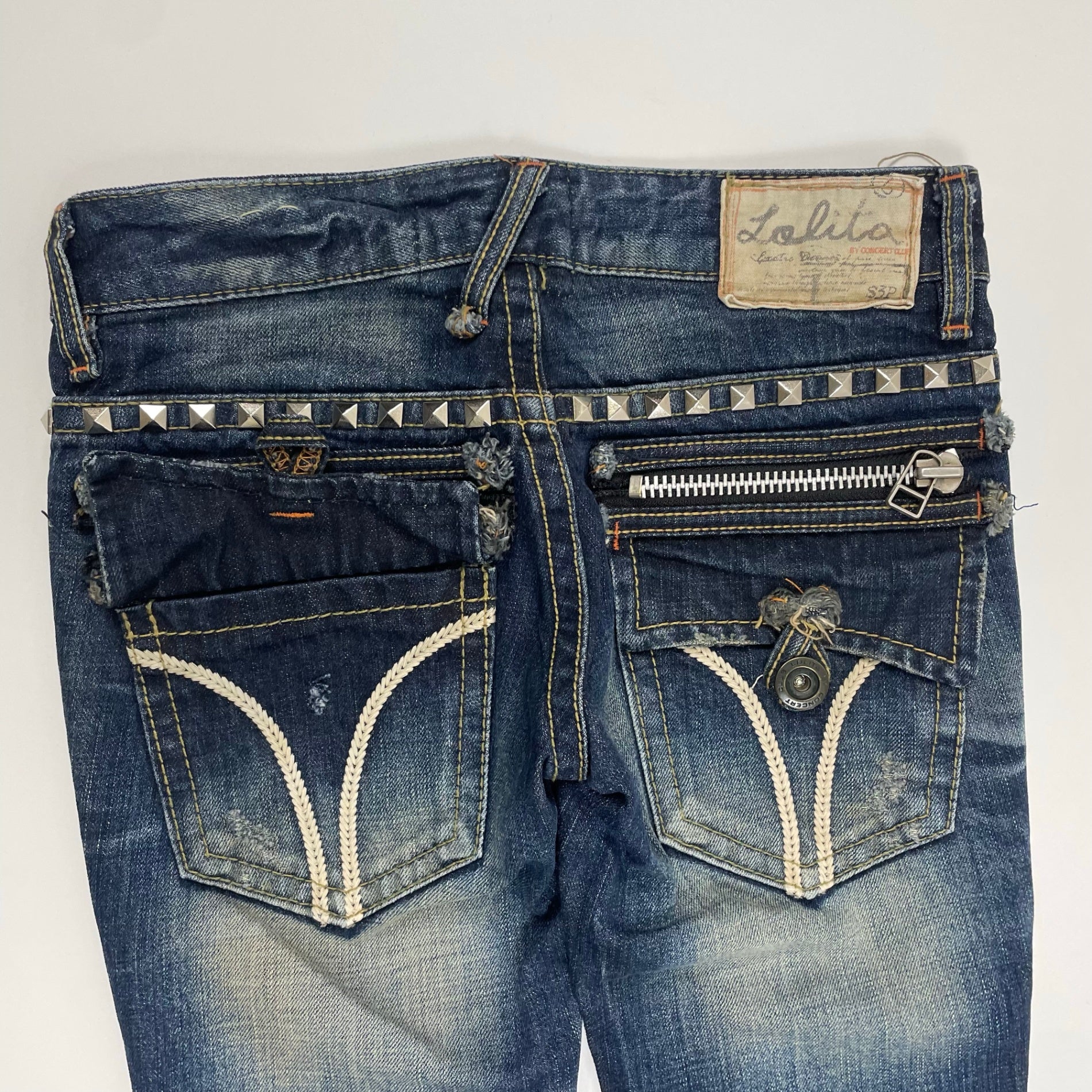 LOLITA JEANS ロリータジーンズ / Y2Kスタッズフレアデニムパンツ SIZE:24