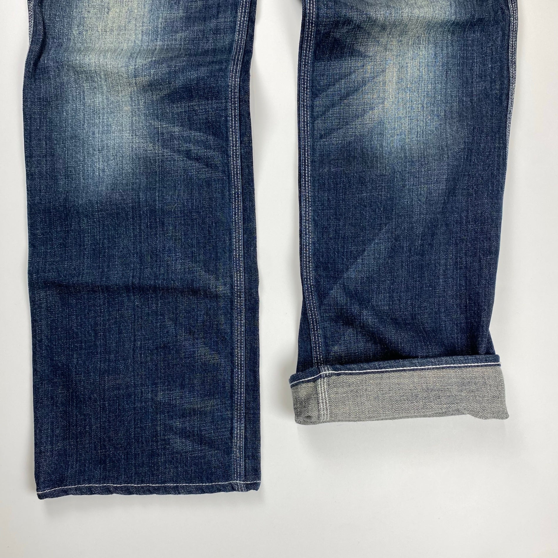 vanson × 「クローズ」武装戦線 / スカル刺繍デニムパンツ インディゴ THE FRONT OF ARMAMENT SIZE：W34