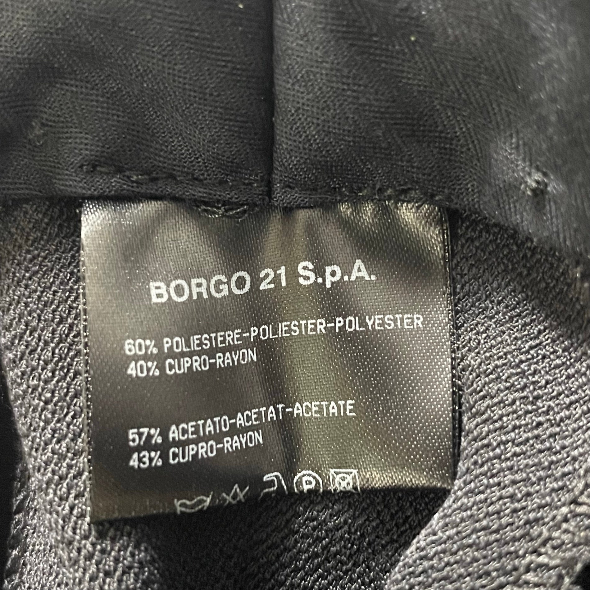 GIORGIO ARMANI ジョルジオ アルマーニ / キュプラMIXスラックス 黒タグ BORGO21製 未使用 SIZE:46
