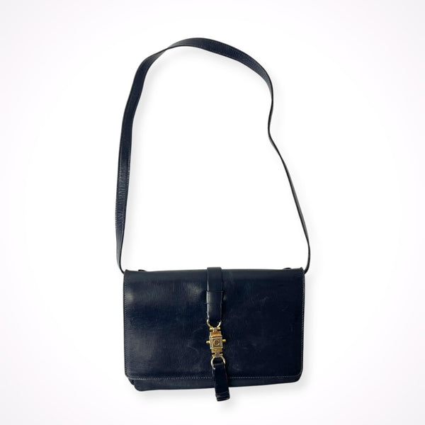 CELINE / ヴィンテージ トリオワンショルダーバッグ ダークネイビー