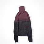 ARMANI COLLEZIONI / ベロアボーダーニット SIZE:44