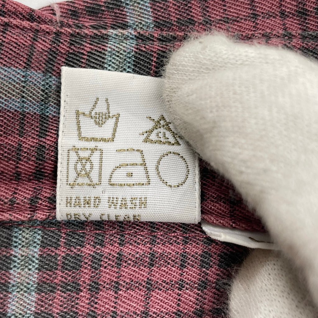 VINTAGE ヴィンテージ / シルク100％ チェックシャツ THE TERRITORY AHEAD USAブランド SIZE:L