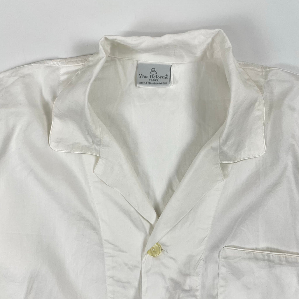 YVES DELORME / ユーロ コットンパジャマシャツ 参考定価：30,000程度 SIZE:L