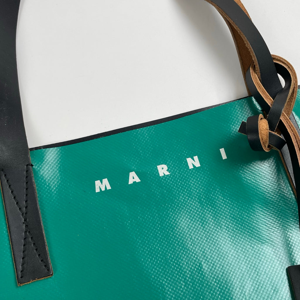 MARNI マルニ / TRIBECAトート トライベッカ グリーン×ブラック 参考定価：45,000+tax