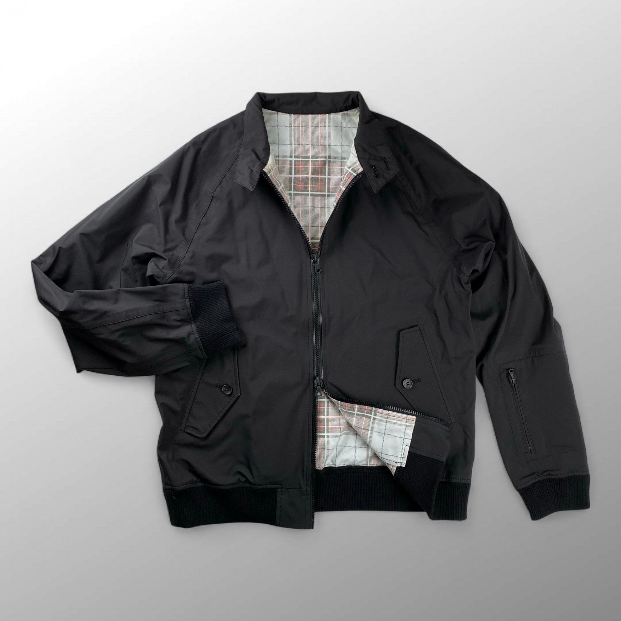 uniform experience ユニフォーム エクスペリメント / スウィングトップ 背面ヨークデザイン 裏地チェック柄 参考定価：40,000程度 SIZE: