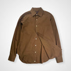 Yohji Yamamoto A.A.R ヨウジヤマモト アール / 90-00s 偏光 ボックスシルエットシャツ ブラウン 参考定価：16,000程度 SIZE：M
