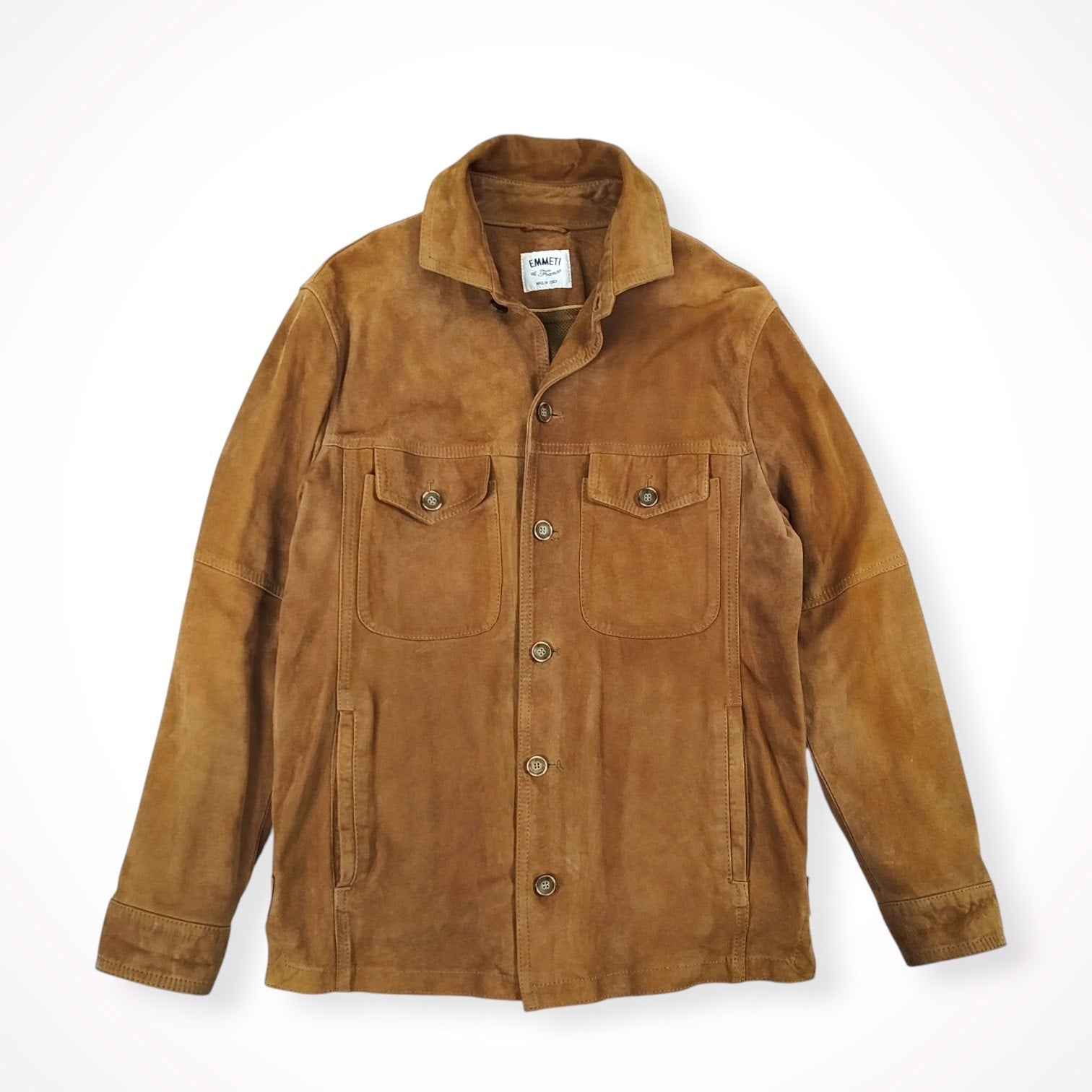 EMMETI / ゴートスキン スウェードレザージャケット 参考定価：150,000程度 SIZE:46