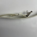 COMME des GARCONS HOMME PLUS コムデギャルソン オムプリュス / ホワイトレザーナローベルト PQ-K303 全長118cm 12穴 75-102.5cm