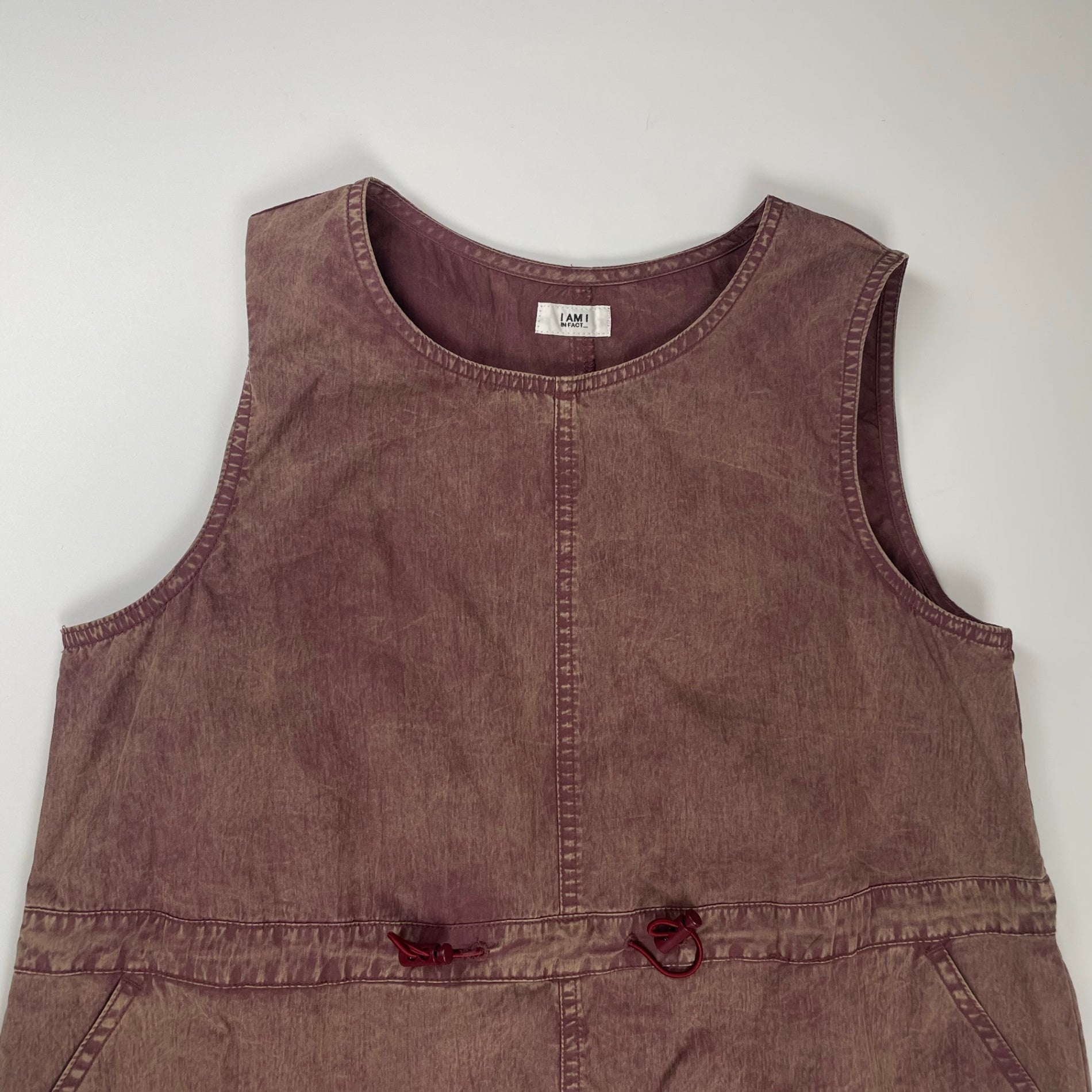 I AM I in fact アイアムアイ インファクト / CHEMICAL WASH ギャザーワンピース タグ付 参考定価：20,000+tax SIZE:FREE