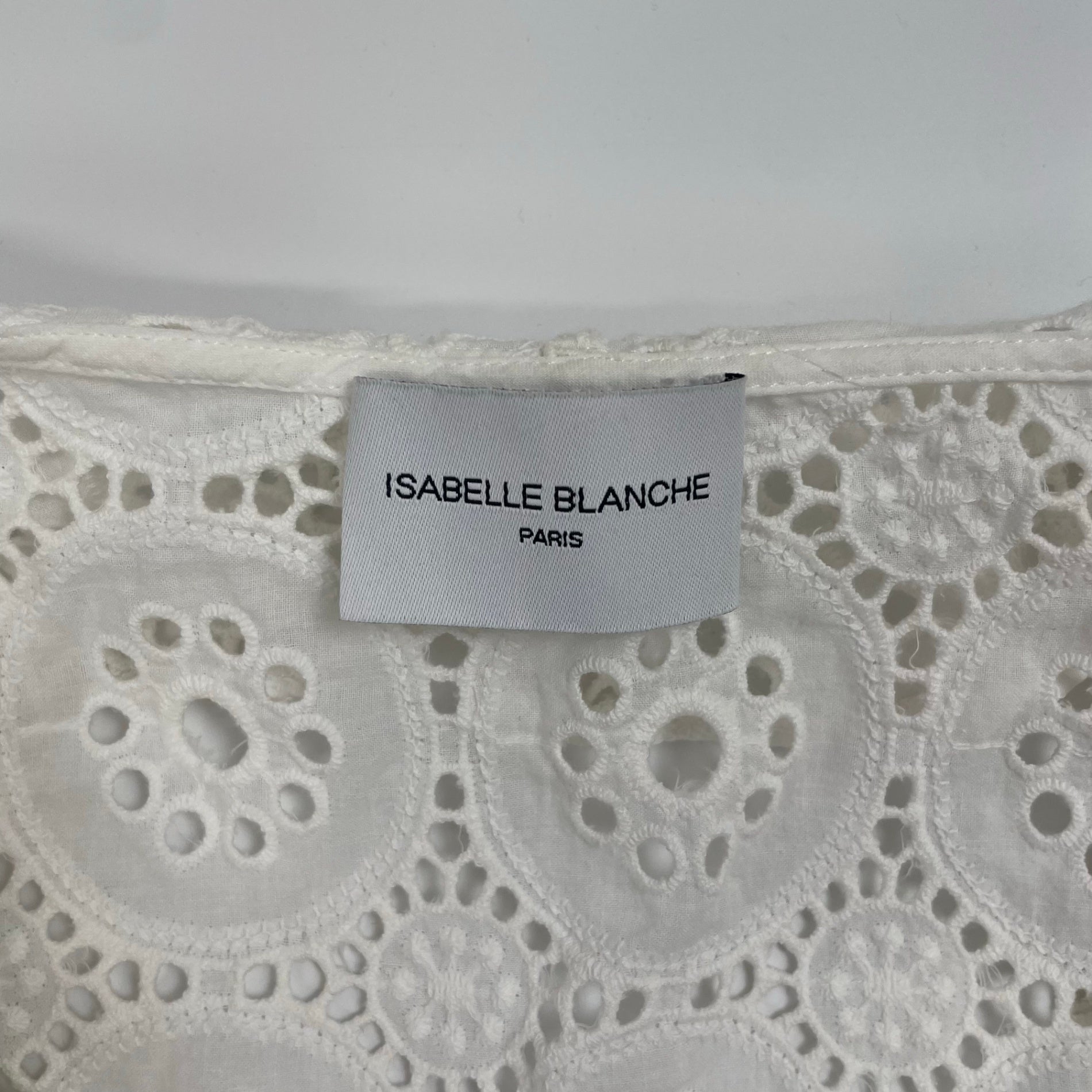 ISABELLE BLANCHE イザベルブランシュ / カットワークレースブラウス 参考定価：40,000程度 SIZE：XXS