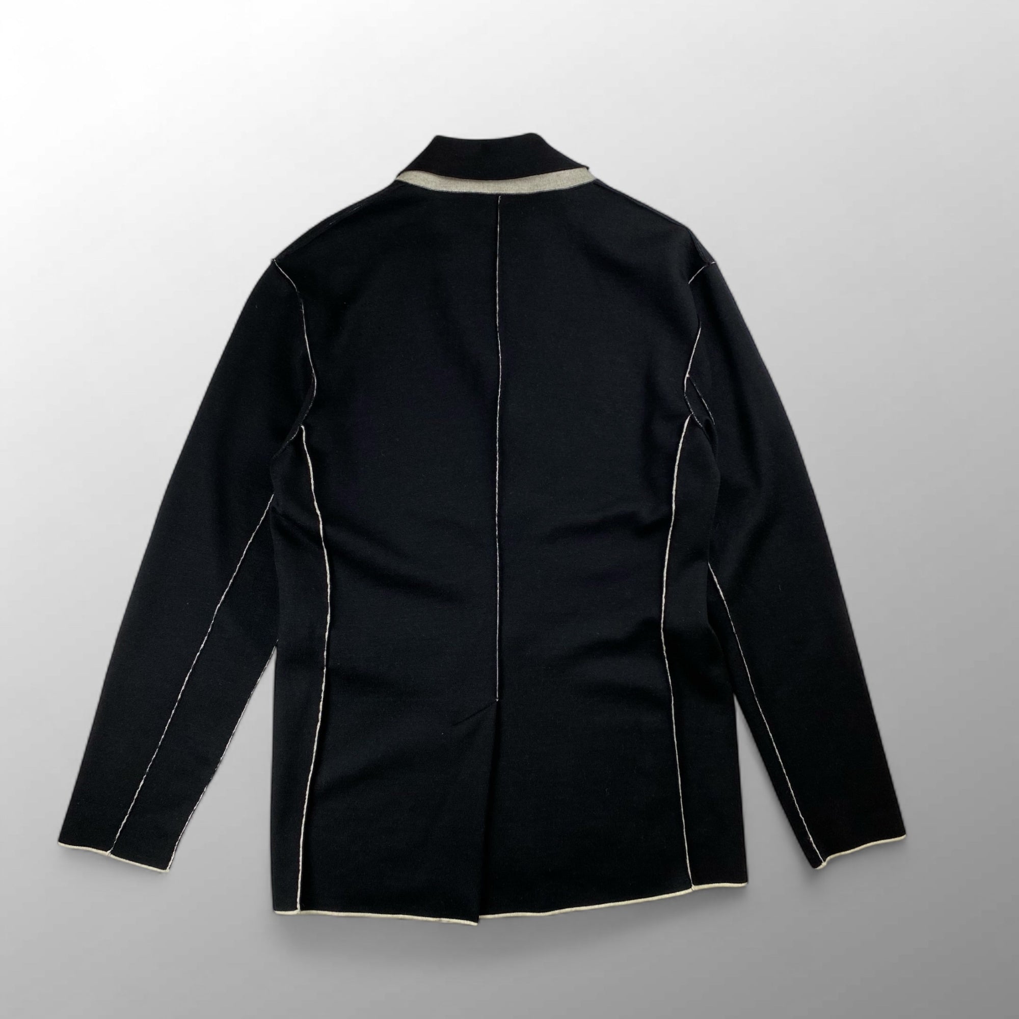 FENDI フェンディ / ニット バイカラー ジャガード ジャケット MADE IN ITALY SIZE:48（L程度）