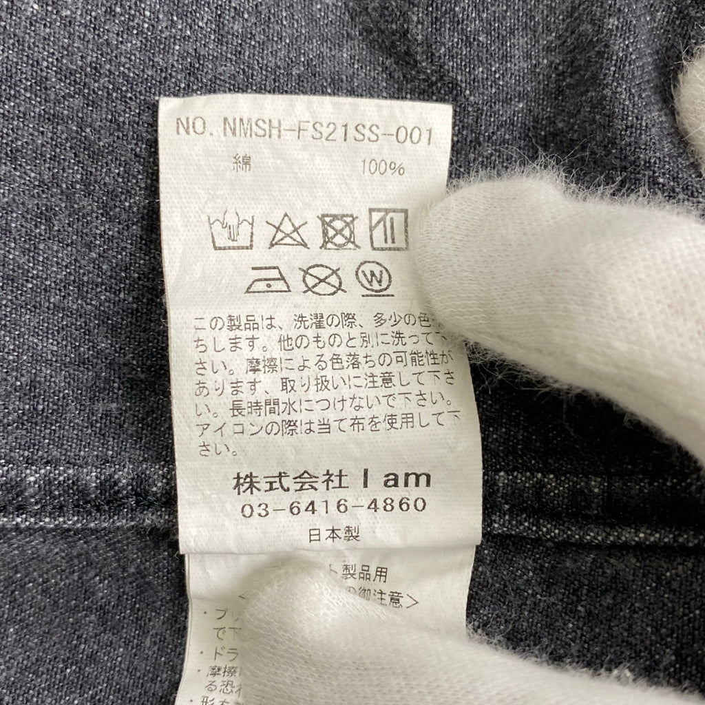 name. × FLAGSTAFF ネーム フラグスタフ / DENIM SHIRT コラボ グラフィックプリント デニムシャツ ブラック 参考定価：33,000+tax SIZE:2(FREE SIZE)