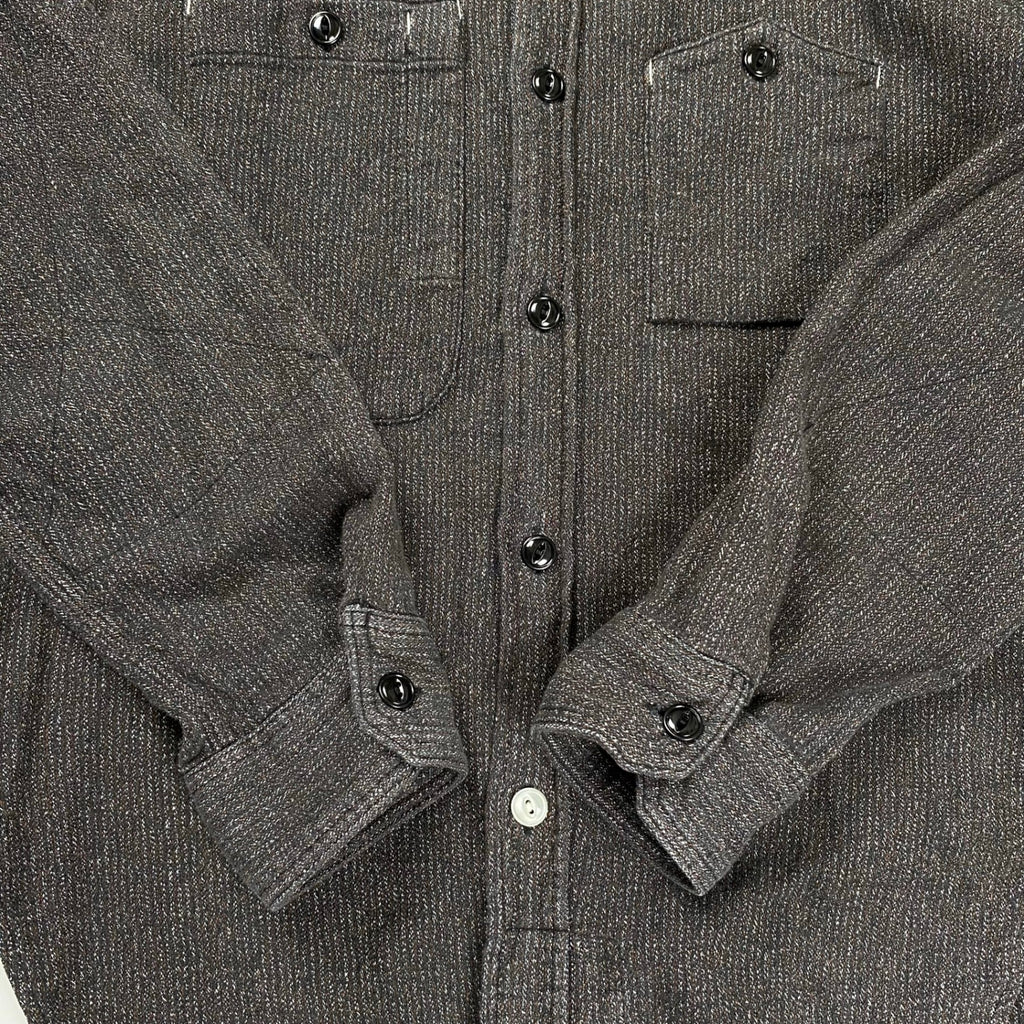 Engineered Garments エンジニアードガーメンツ / ワークシャツ ソルトアンドペッパーライク 山ポケ ガチャポケ ストームカフス SIZE:XS