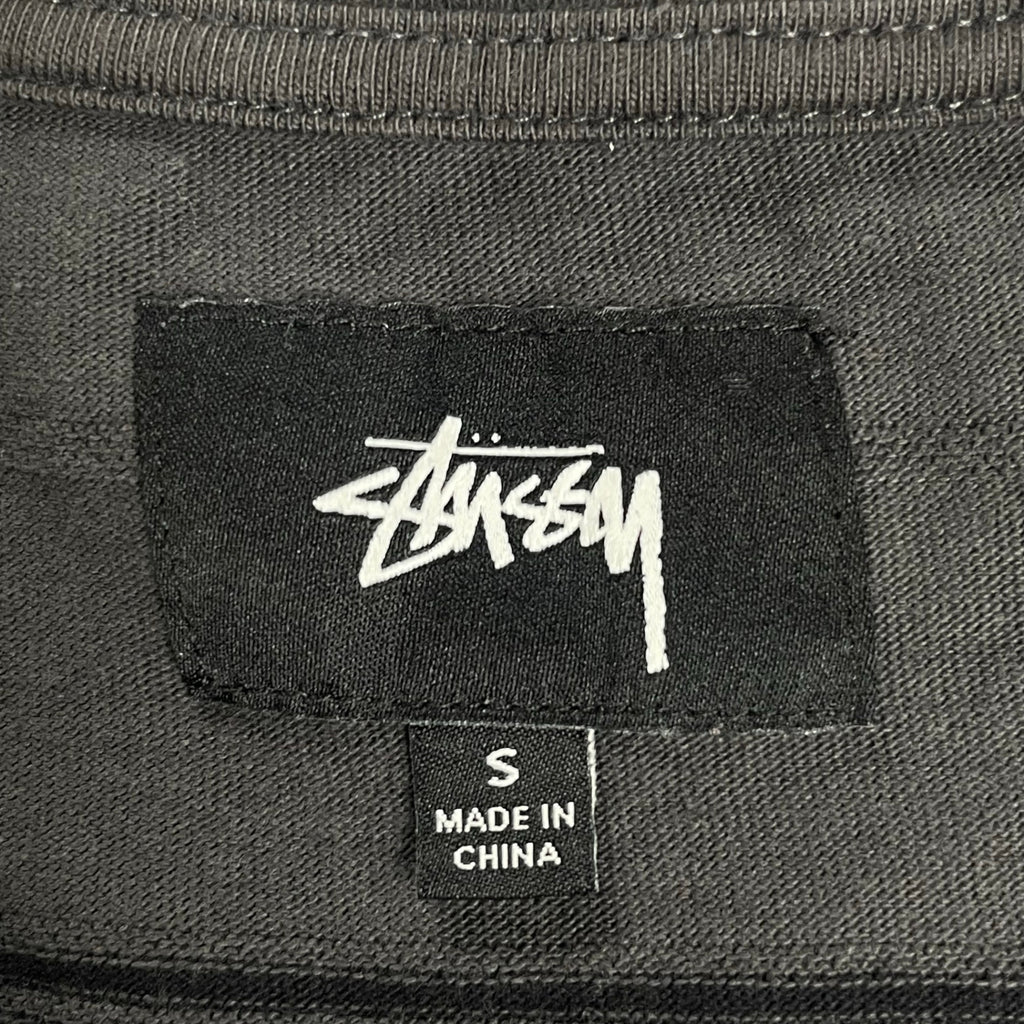 stussy ステューシー / Travis longsleeve crew グレー×ブラック SIZE:S 参考定価：15,000程度