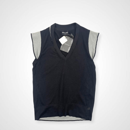 GIORGIO ARMANI ジョルジオ アルマーニ / シルクカシミヤノースリーブニット タグ付 参考定価：150,000程度 SIZE:42