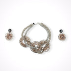 GIORGIO ARMANI / ビジューネックレス・イヤリングセット 参考定価：220,000程度