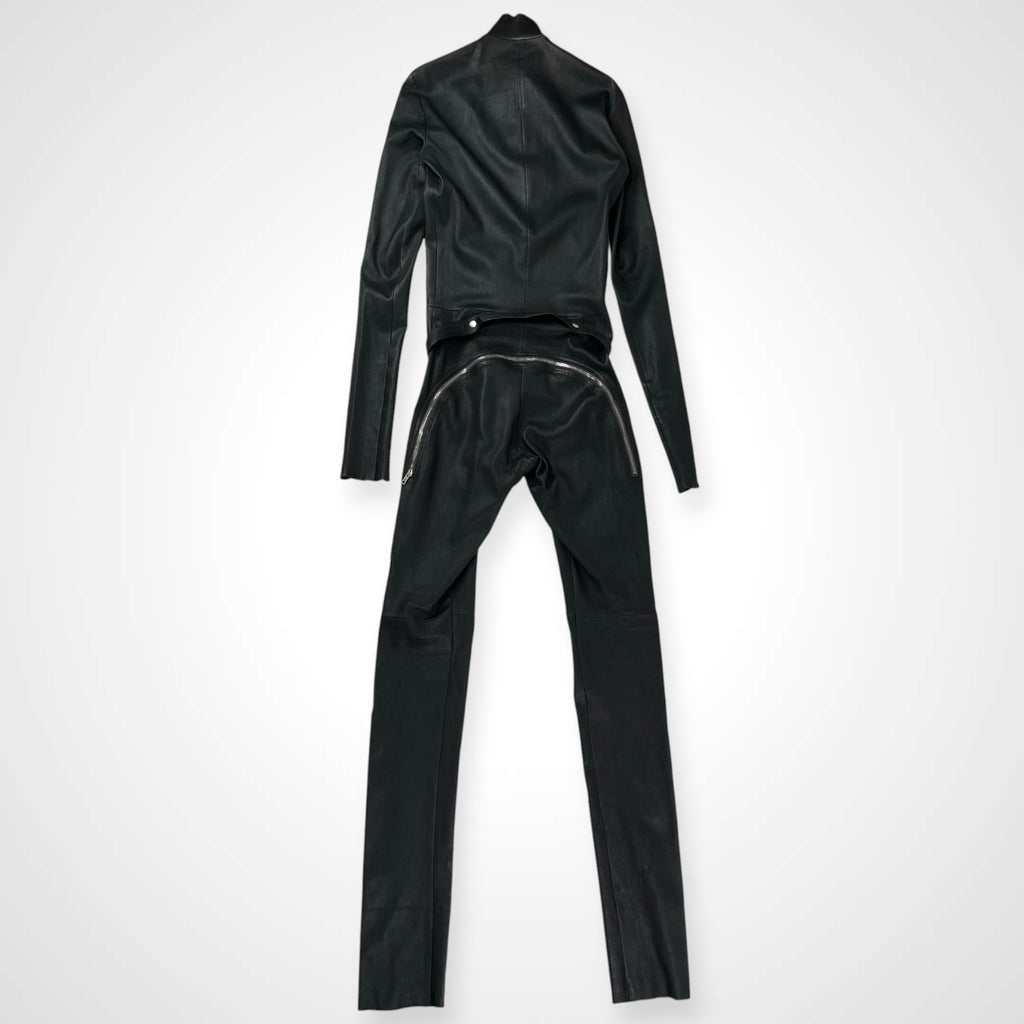 Rick Owens リックオウエンス / tight gary leather flight suits レザージャンプスーツ RR02A5550-LS SIZE:48
