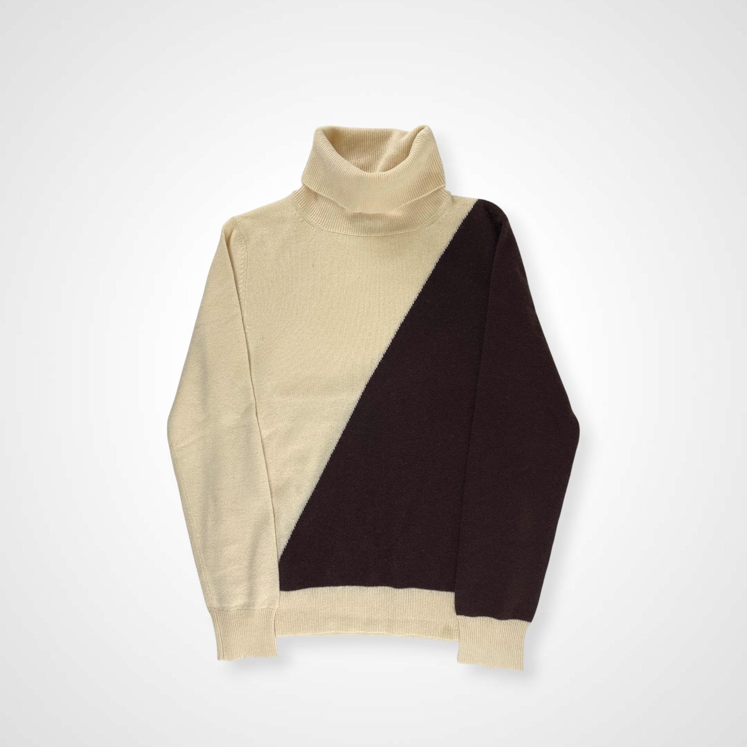 Gianangeli Knitwear Factory ジャンアンジェリ・ニットウェア・ファクトリー / カシミヤタートルネックニット 2トーン SIZE:42