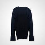 PAULE KA ポール カ / リブニットタイトカーディガン メリノウール ブラック 参考定価：50,000程度 SIZE:S