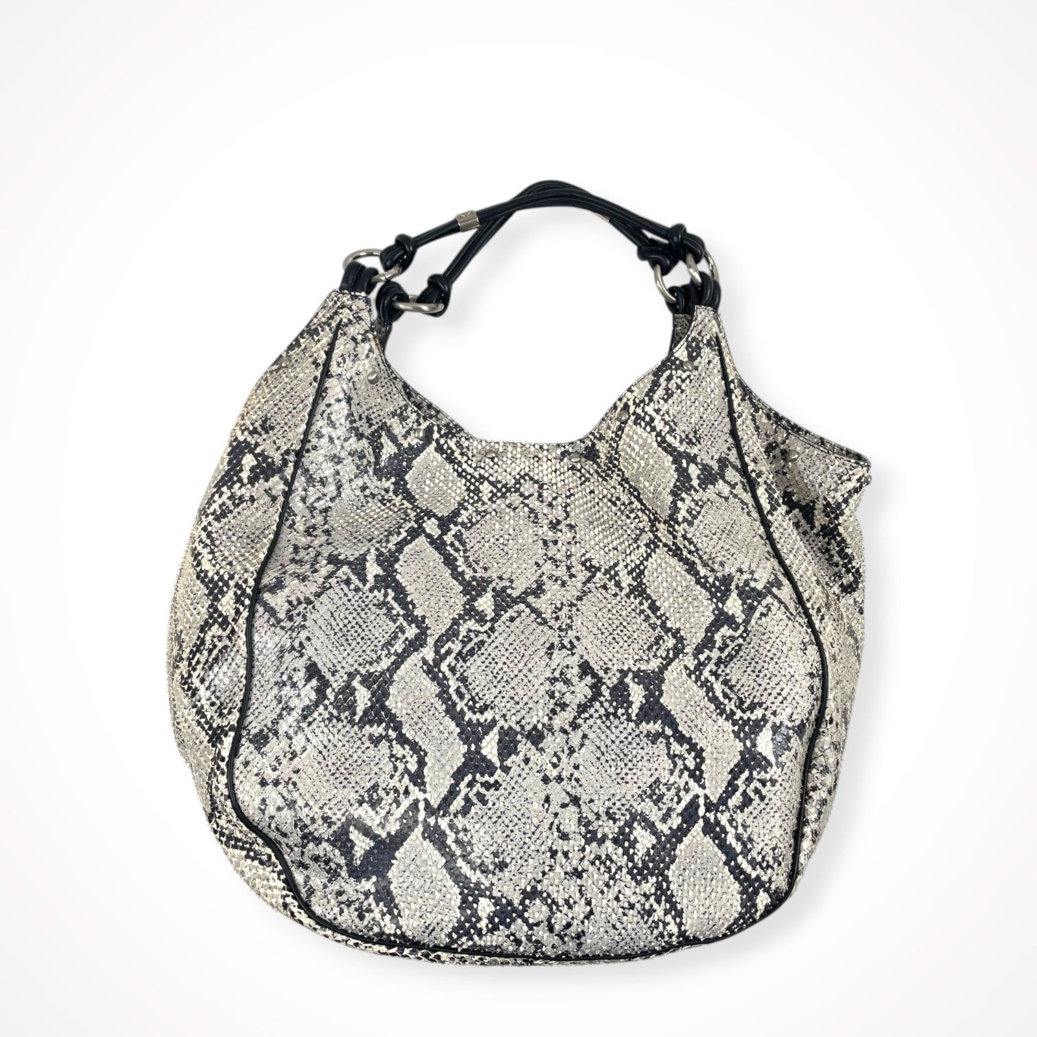 EMPORIO ARMANI / カーフレザートートバッグ パイソン加工 参考定価：180,000程度 布袋付