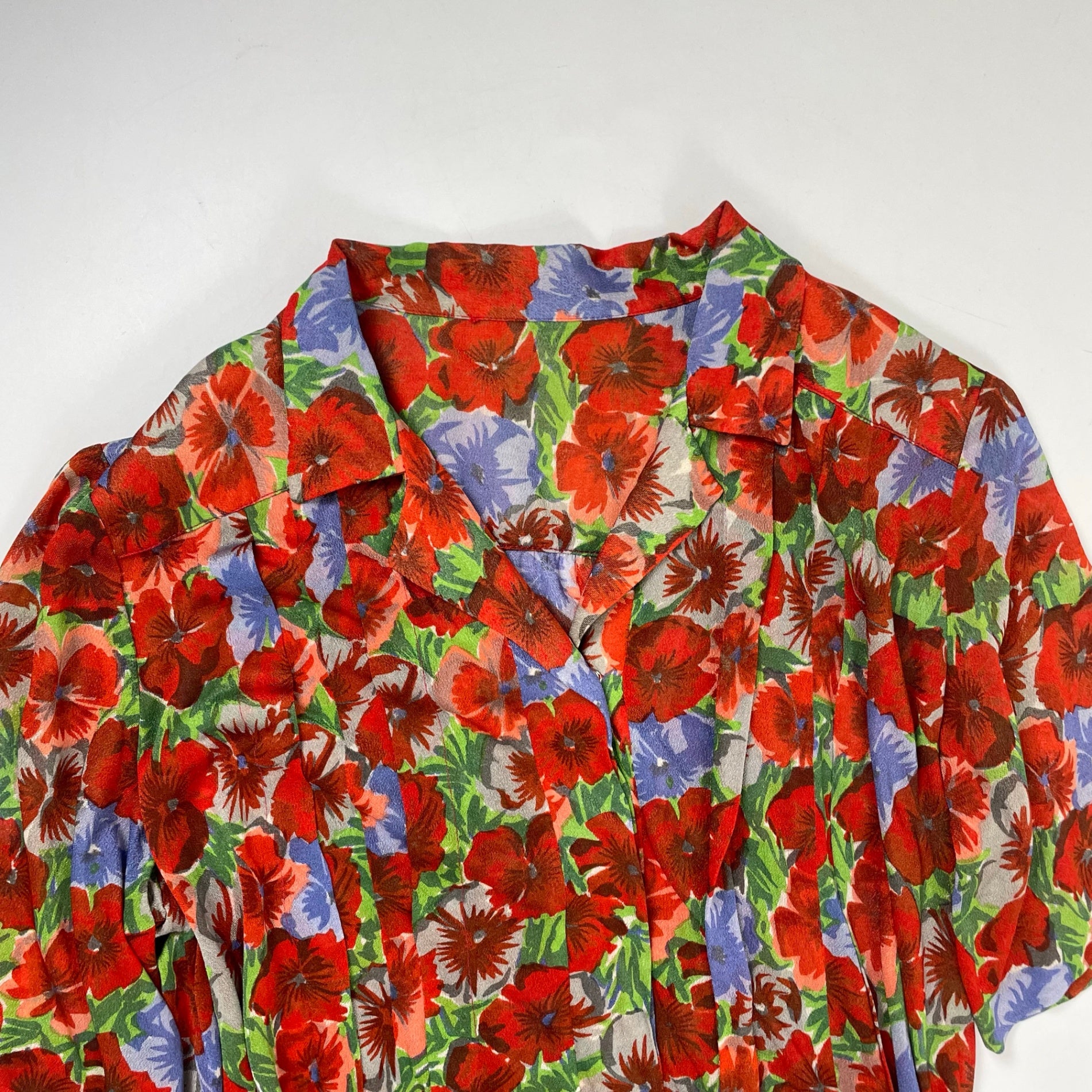 EURO VINTAGE / ヴィンテージ ベルテッドシャツワンピース イタリア製 SIZE:S程度