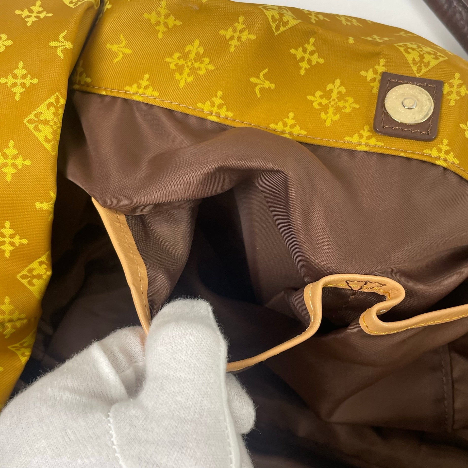 russet ラシット / 総柄ハンドバッグ レザーハンドル