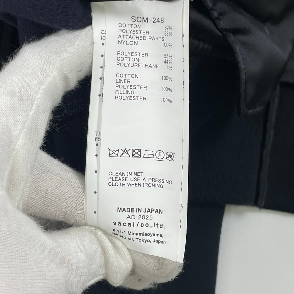 sacai / Sponge Sweat x Nylon Twill Hoodie 参考定価：80,000程度 SIZE:1