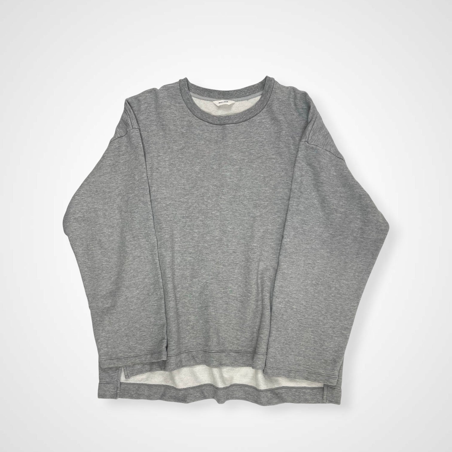 WELLDER ウェルダー / Flutter Tail Buck Side Tucked Crewneck グレー 参考定価：16,000+tax SIZE:3