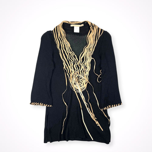 CLASS roberto cavalli / フリンジチュニックニット 参考定価：60,000程度 SIZE:42(M程度)