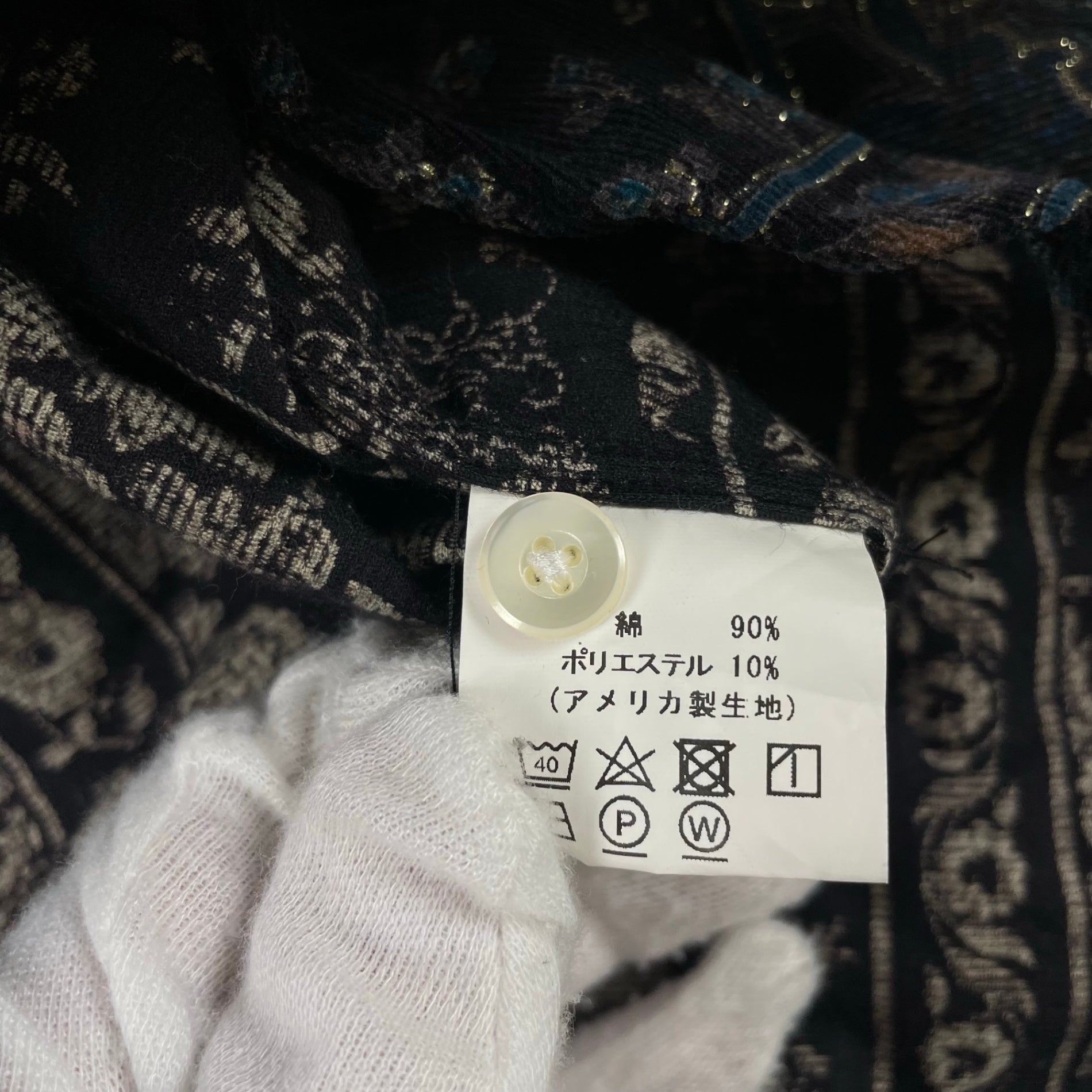 Niche. ニッチ / オリエンタル柄コーデュロイシャツ 参考定価：20,000程度 SIZE：XL