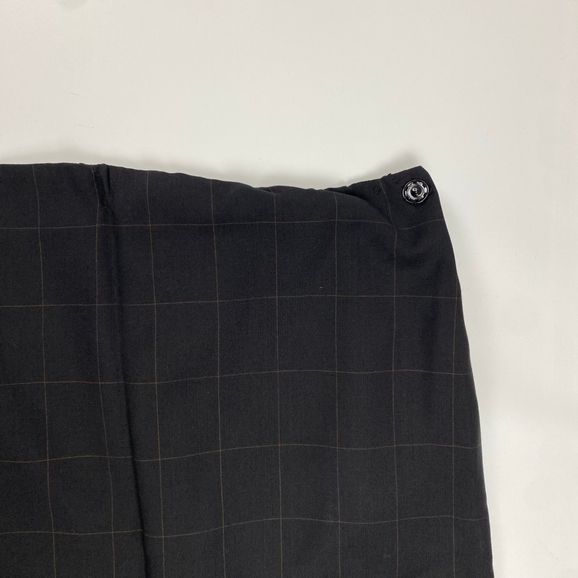 collection PRIVEE? コレクション プリヴェ / アシンメトリー ラップスカート チェック柄 ブラック 参考定価：45,000程度 SIZE：40(W73-75)