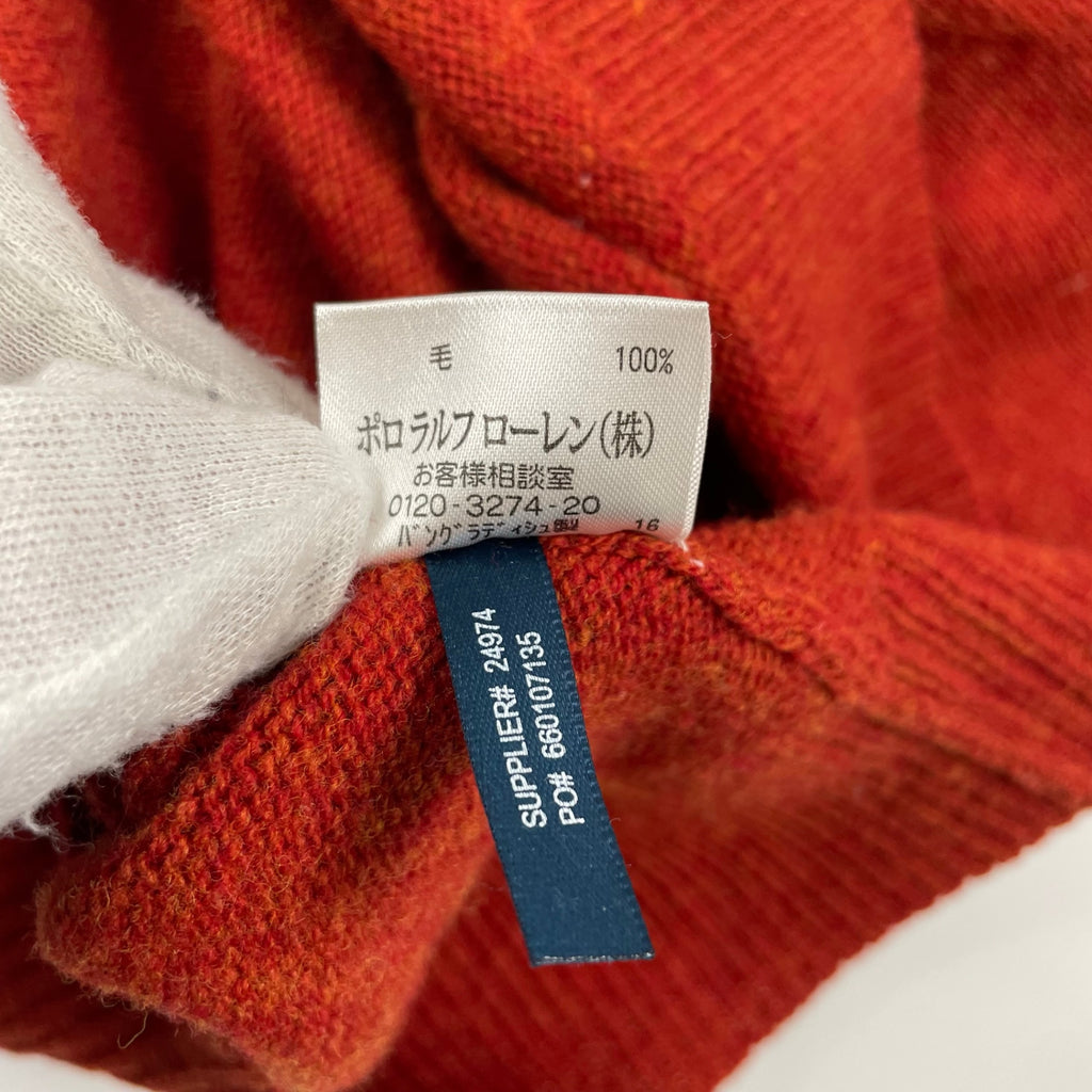 Polo by Ralph Lauren ポロバイラルフローレン / ヴィンテージ ラムウールVネックニット SIZE:S