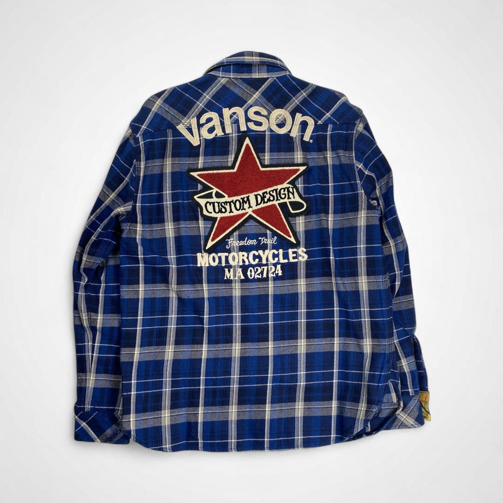 vanson バンソン / ネルシャツ モーターサイクル コットン100％ 参考定価：13,800+tax SIZE:L