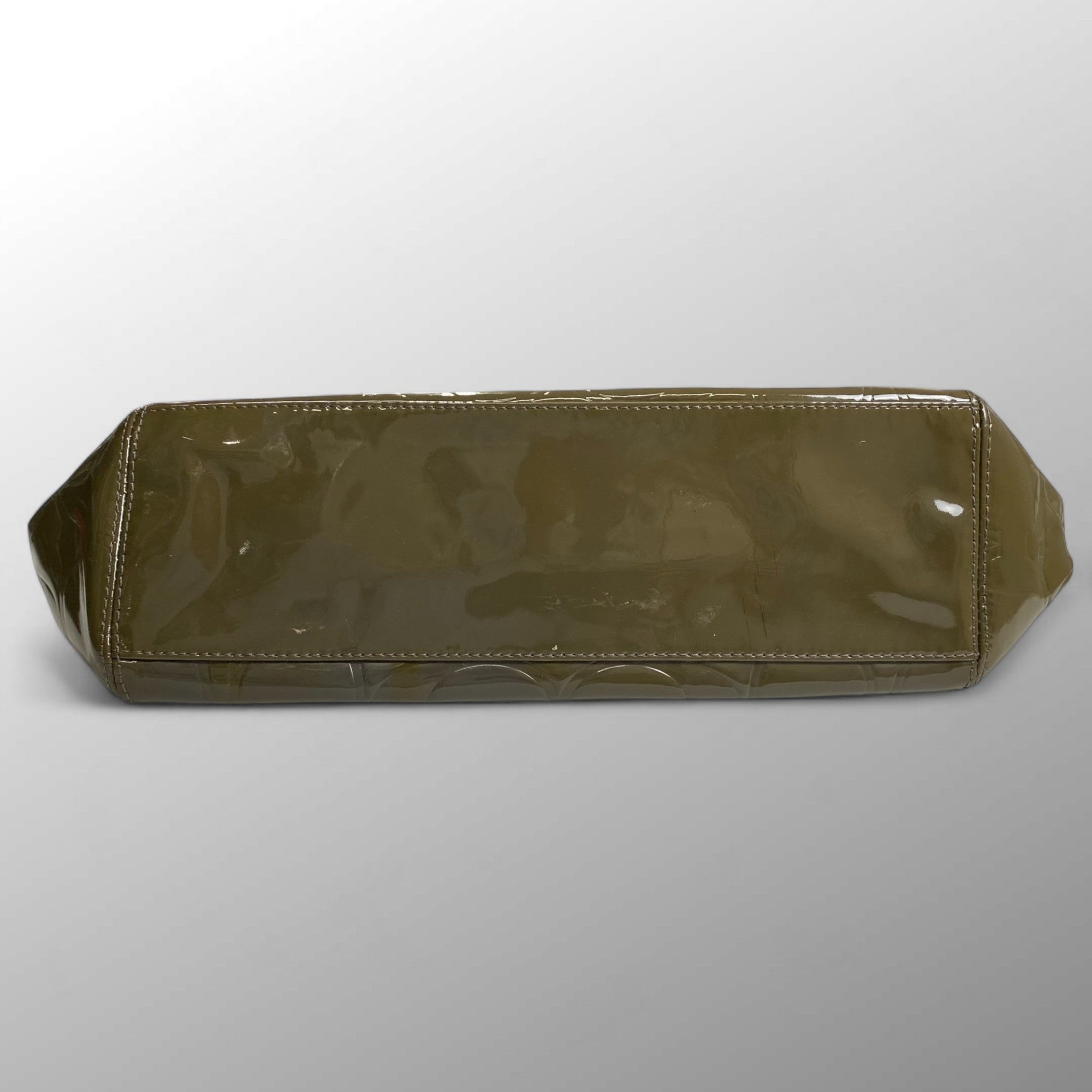 COACH コーチ / パテントレザー 2WAY トートバッグ ショルダーバッグ シグネチャーロゴ F18753 カーキ