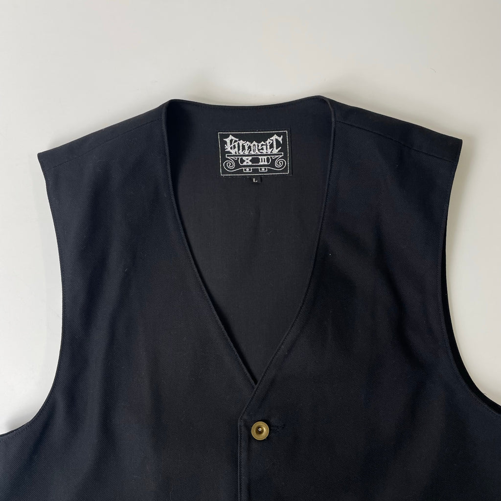 GREASER / 刺繍ロゴツイルヘビーベスト 参考定価：15,000程度 SIZE:L