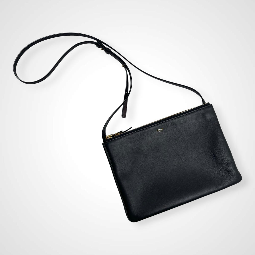 CELINE セリーヌ / トリオラージ ショルダーバッグ ブラック  フィービー期 参考定価：150,000+tax