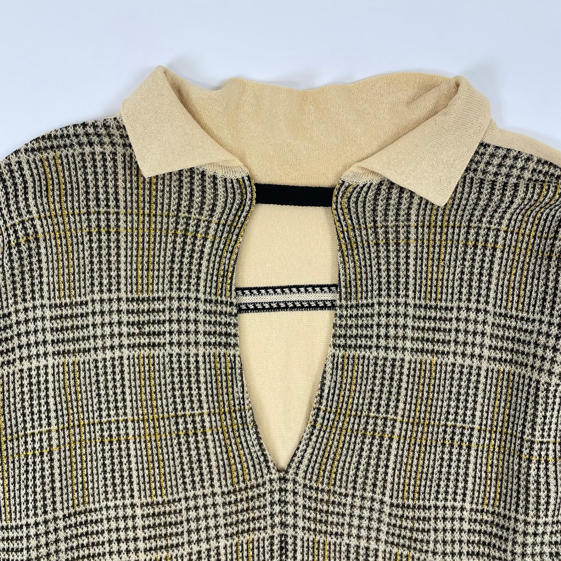 TAN / チェックラインブラウス 参考定価：37,000程度 SIZE:FREE