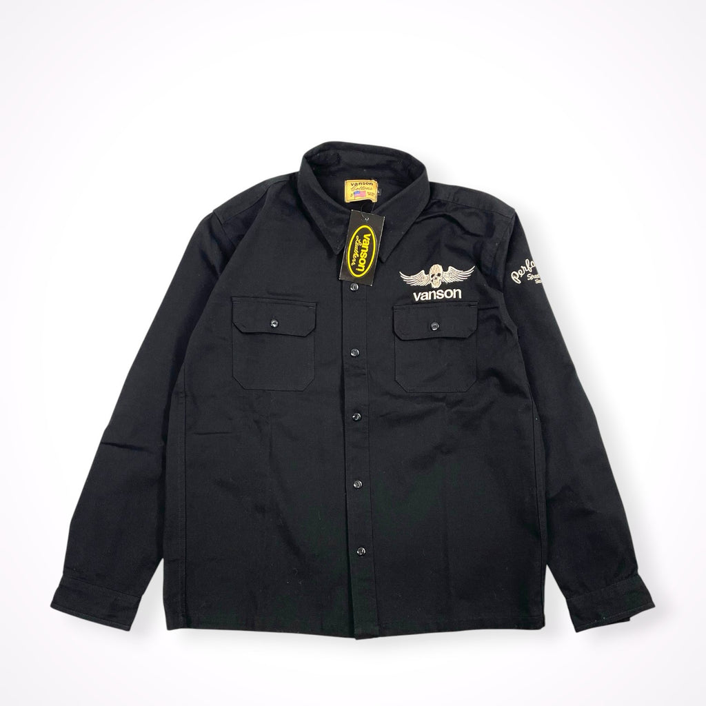 vanson / スカルミリタリーシャツ 未使用品 SIZE:L