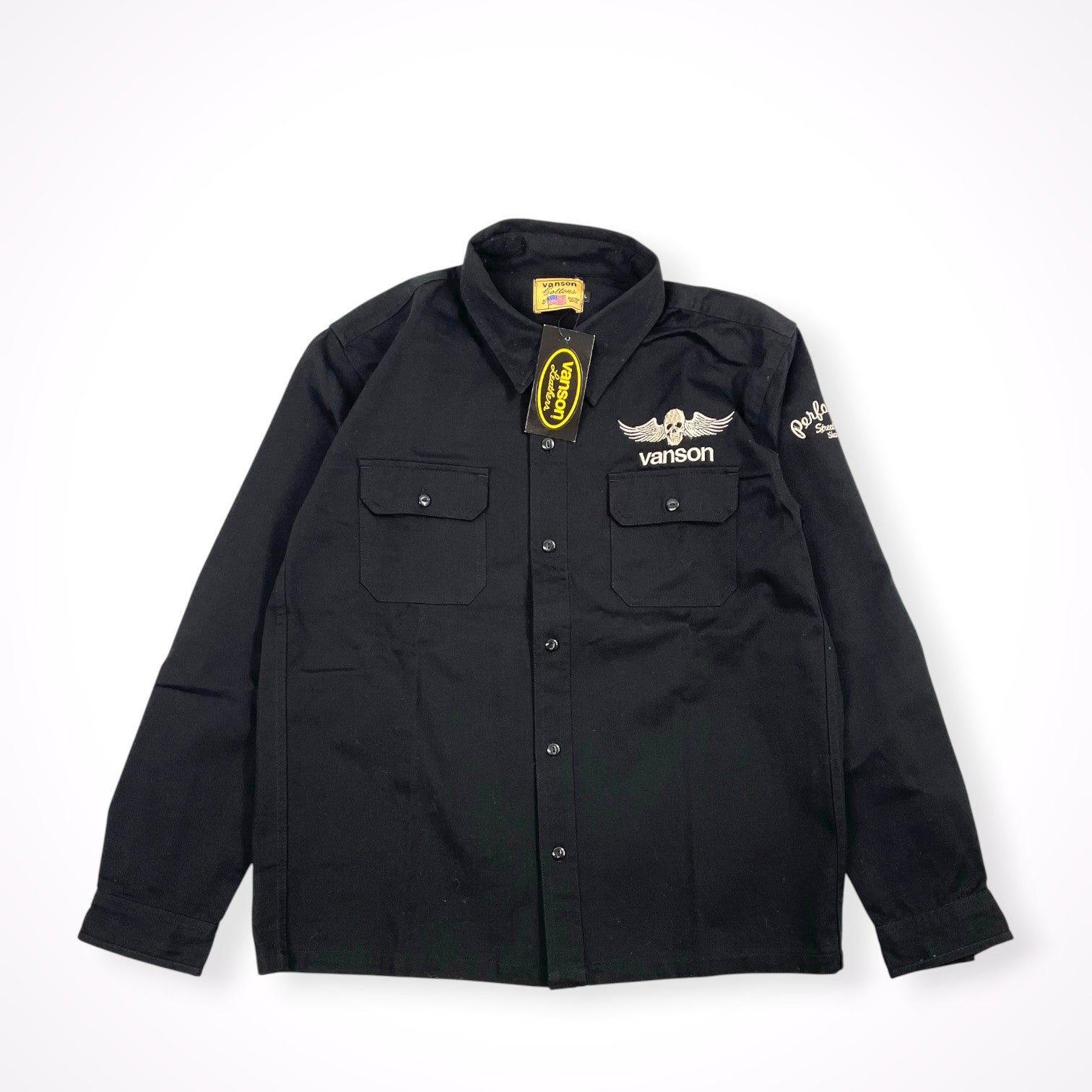 vanson / スカルミリタリーシャツ 未使用品 SIZE:L