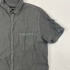 EMPORIO ARMANI エンポリオ アルマーニ / オールドリネンシャツ グレー SIZE：39