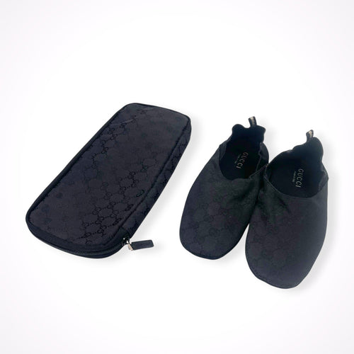 GUCCI / GGキャンバス ルームシューズ ブラック SIZE:36 1/2