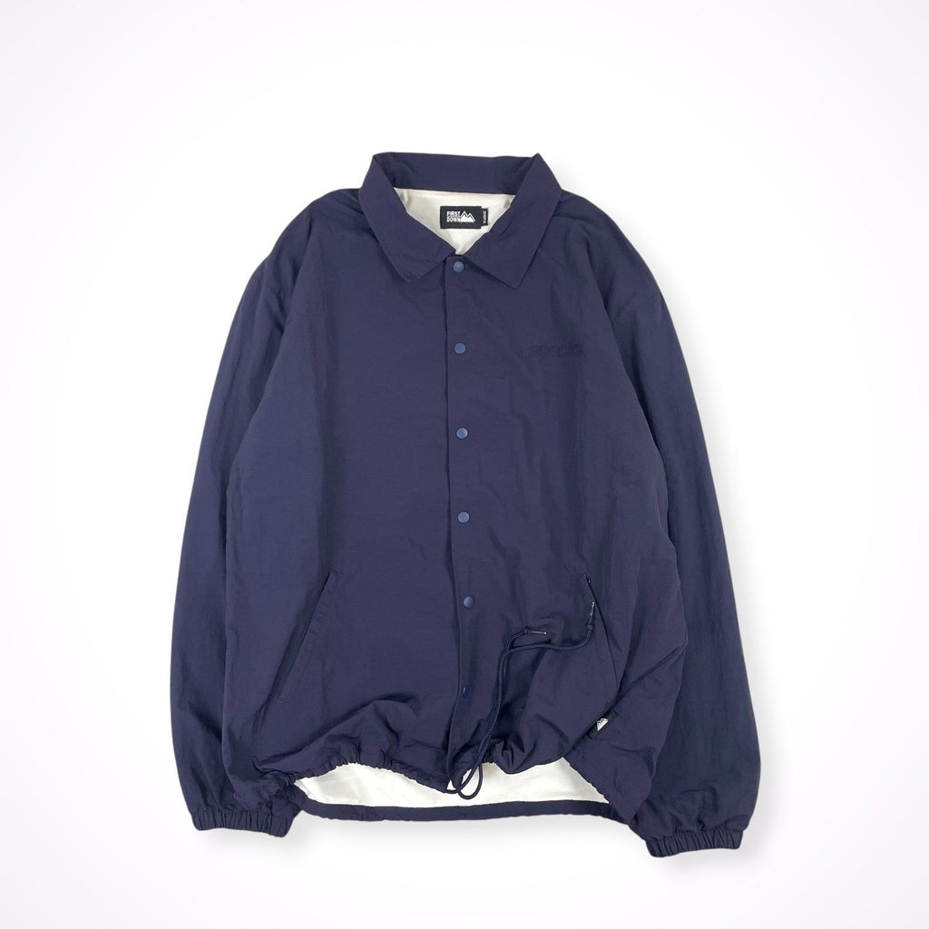 stacks bookstore × FIRST DOWN / コラボ 刺繍ロゴコーチジャケット ネイビー SIZE:XL
